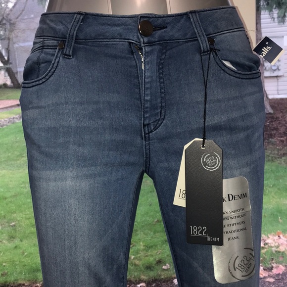 UPCYCLED HAND CRAFTED & CROCHETED GRANNY SQUARES NWT 1822 Denim ANKLE Sz 6 Jeans - Picture 2 of 14